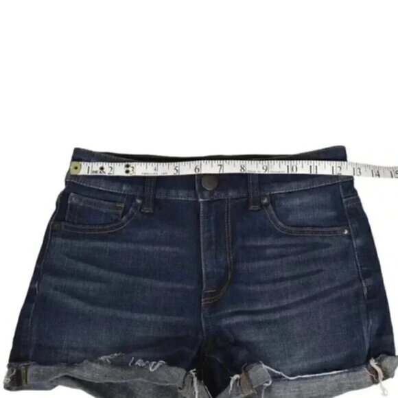 American Eagle Hi-Rise Shortie Jean Shorts Dark Wash AEO Denim Size 0 - Picture 8 of 10